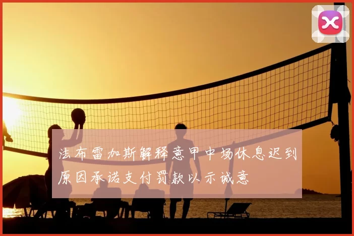 法布雷加斯解释意甲中场休息迟到原因承诺支付罚款以示诚意
